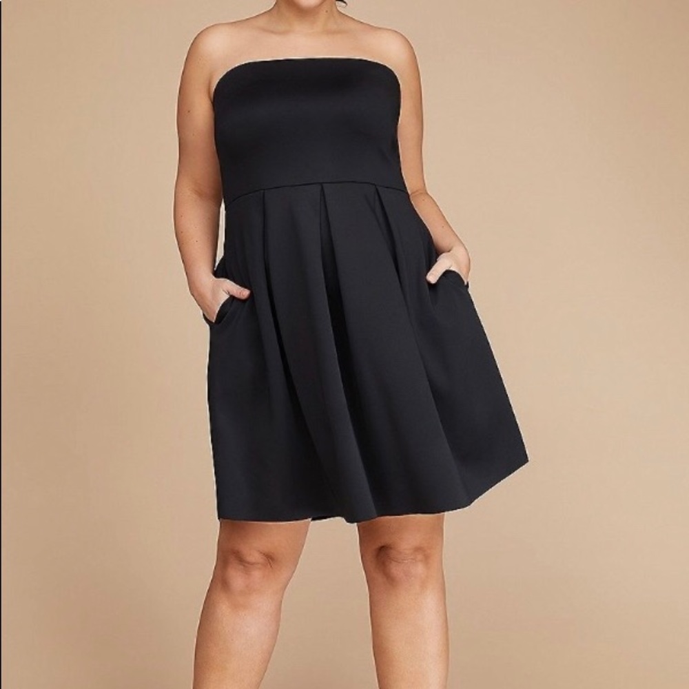 Fit and Flare Strapless Dress